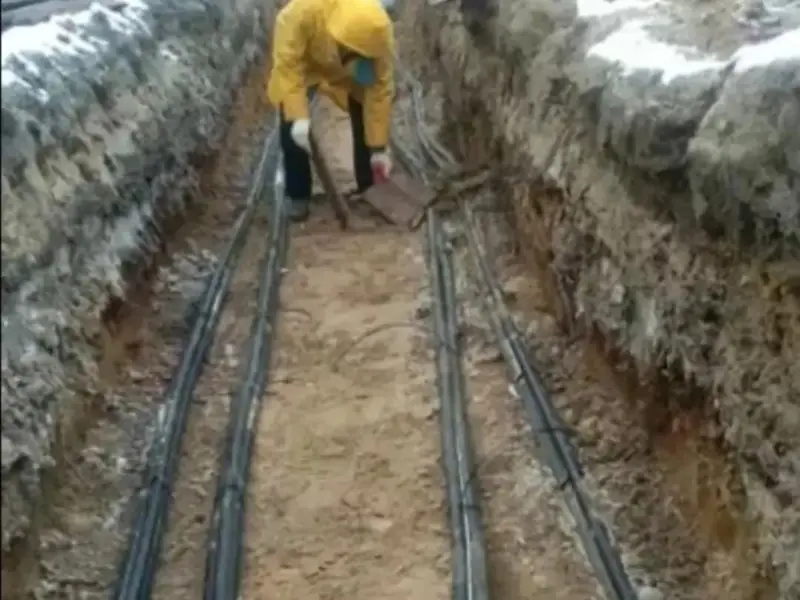 Армирование в траншее